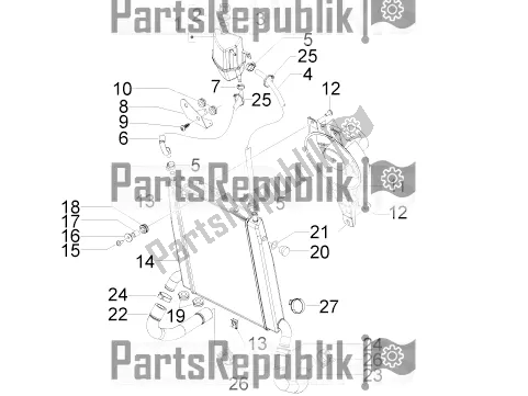 All parts for the Cooling System of the Aprilia SR MAX 300 2016