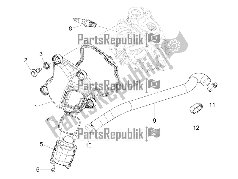 All parts for the Cylinder Head Cover of the Aprilia SR MAX 300 2016
