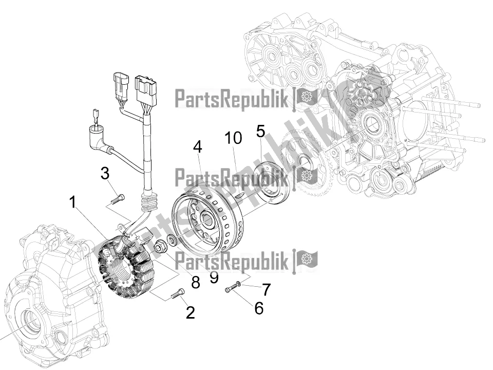 All parts for the Flywheel Magneto of the Aprilia SR MAX 300 2016