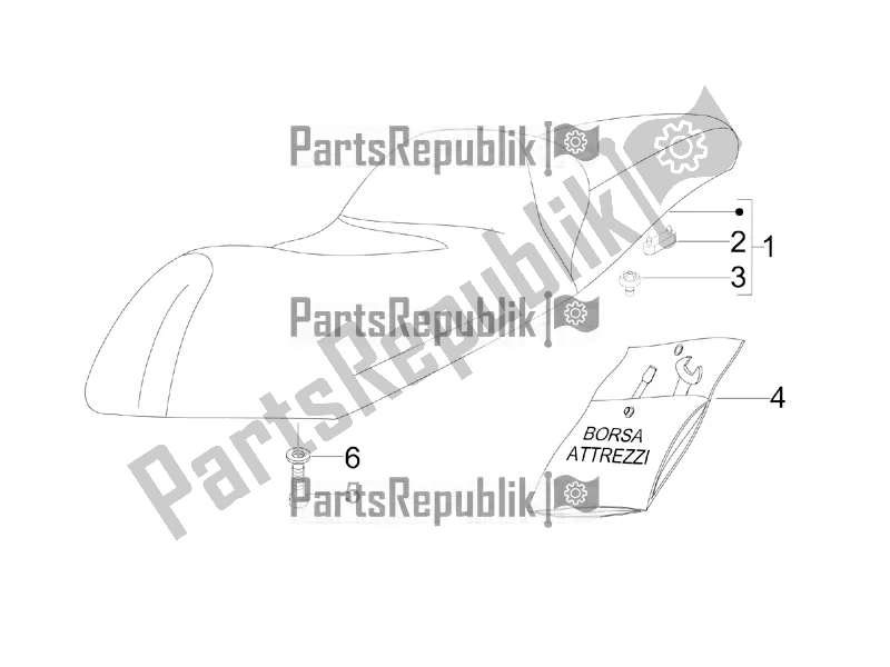 Alle onderdelen voor de Zadel / Stoelen van de Aprilia SR MAX 300 2016