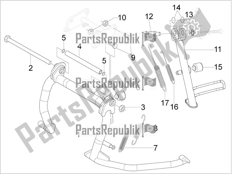 Tutte le parti per il Stand / S del Aprilia SR MAX 300 2016