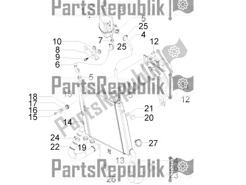 Alle Teile für das Kühlsystem des Aprilia SR MAX 300 2017