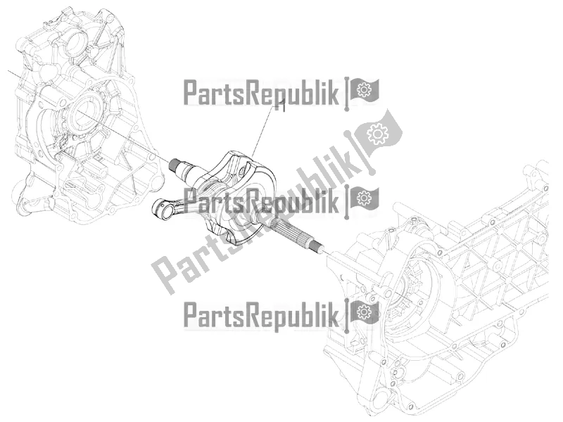 All parts for the Crankshaft of the Aprilia SR MAX 300 2017