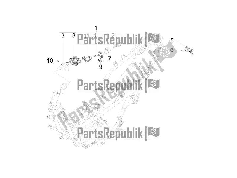 All parts for the Locks of the Aprilia SR MAX 300 2017