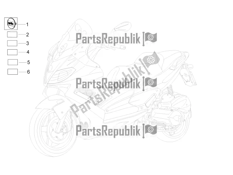 All parts for the Plates - Emblems of the Aprilia SR MAX 300 2017