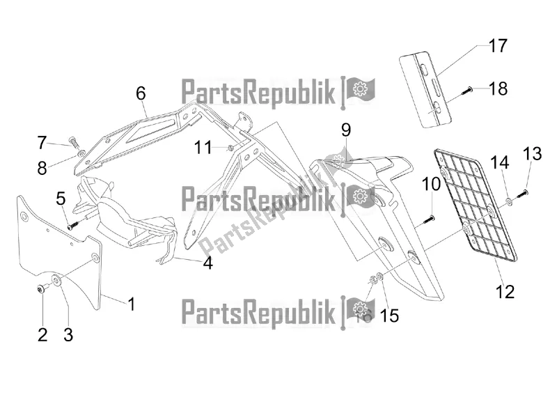 Toutes les pièces pour le Capot Arrière - Protection Contre Les éclaboussures du Aprilia SR MAX 300 2017