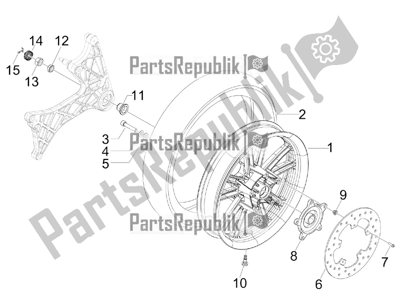 Toutes les pièces pour le Roue Arrière du Aprilia SR MAX 300 2017