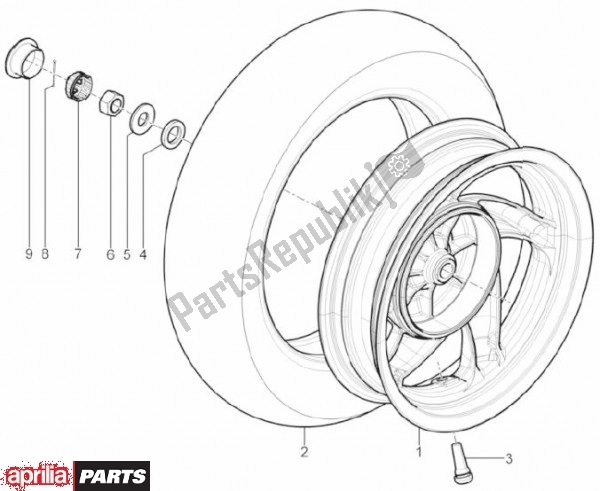 Toutes les pièces pour le Roue Arrière du Aprilia SR Motard 83 125 2012