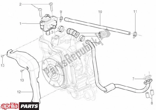 Alle onderdelen voor de Behuizing Secundaire Luchttoevoer van de Aprilia SR Motard 83 125 2012