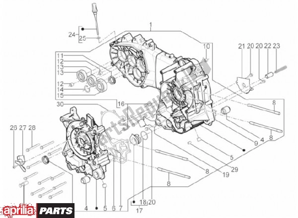 Tutte le parti per il Carter Motor del Aprilia SR Motard 83 125 2012