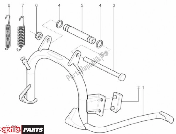 Todas las partes para Soporte Central de Aprilia SR Motard 83 125 2012