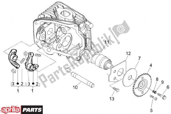 Toutes les pièces pour le Groep Balancerigensteun du Aprilia SR Motard 83 125 2012