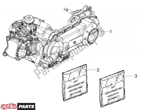 Toutes les pièces pour le Moteur du Aprilia SR Motard 83 125 2012