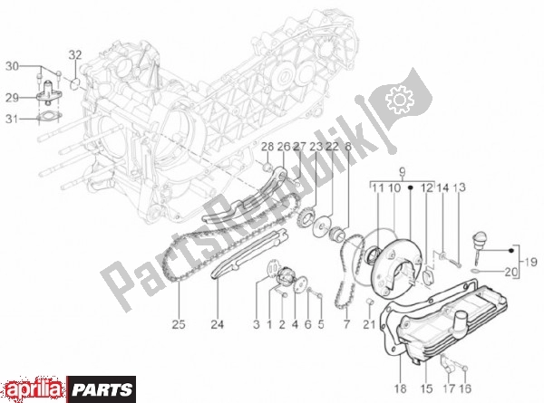 All parts for the Oil Pump of the Aprilia SR Motard 83 125 2012