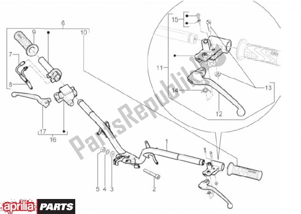 Toutes les pièces pour le Guidon du Aprilia SR Motard 83 125 2012