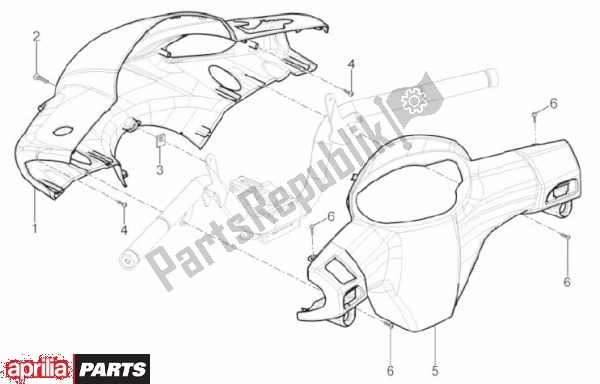 Todas las partes para Stuurkappen de Aprilia SR Motard 83 125 2012