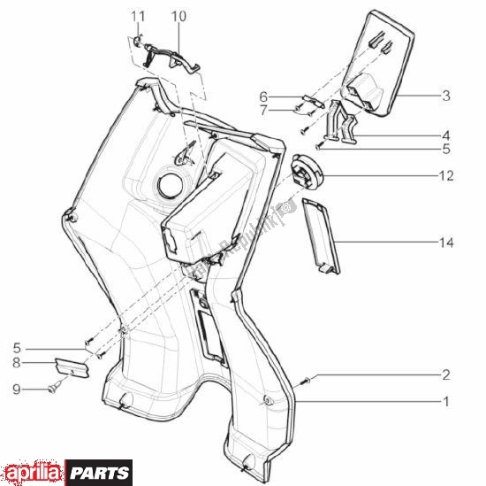 Toutes les pièces pour le Tegenbeschermingsplaat du Aprilia SR Motard 83 125 2012