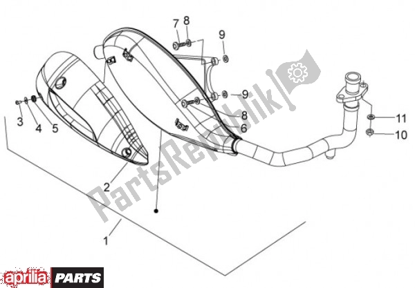 Alle onderdelen voor de Uitlaat van de Aprilia SR Motard 83 125 2012