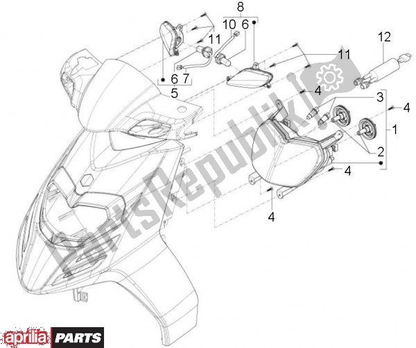 Wszystkie części do Voorlicht Aprilia SR Motard 83 125 2012