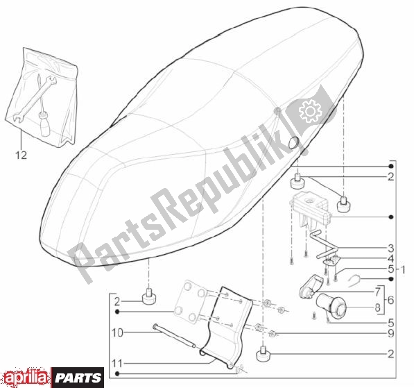 Alle Teile für das Sattel des Aprilia SR Motard 83 125 2012