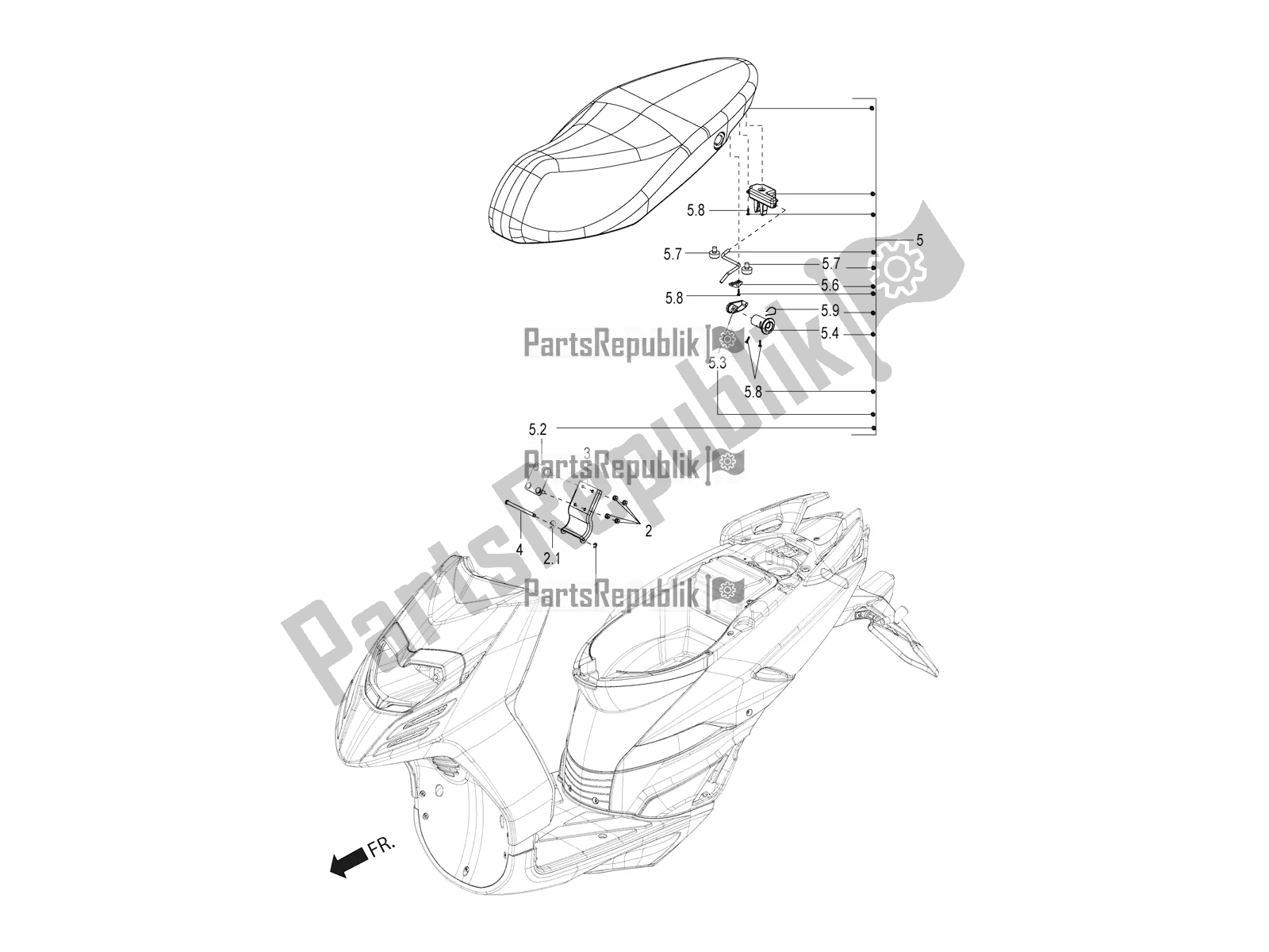 Toutes les pièces pour le Selle du Aprilia SR Motard 150 4T 2018