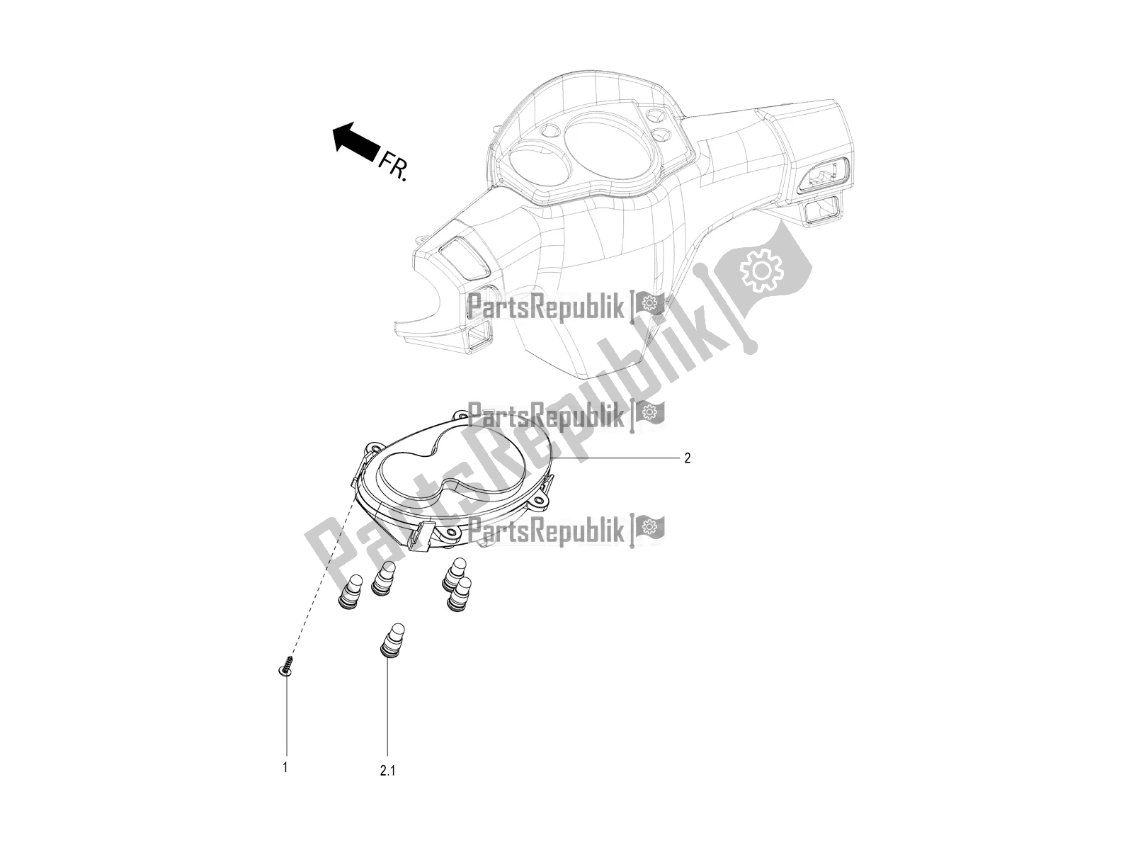 Tutte le parti per il Tachimetro del Aprilia SR Motard 150 4T 2018