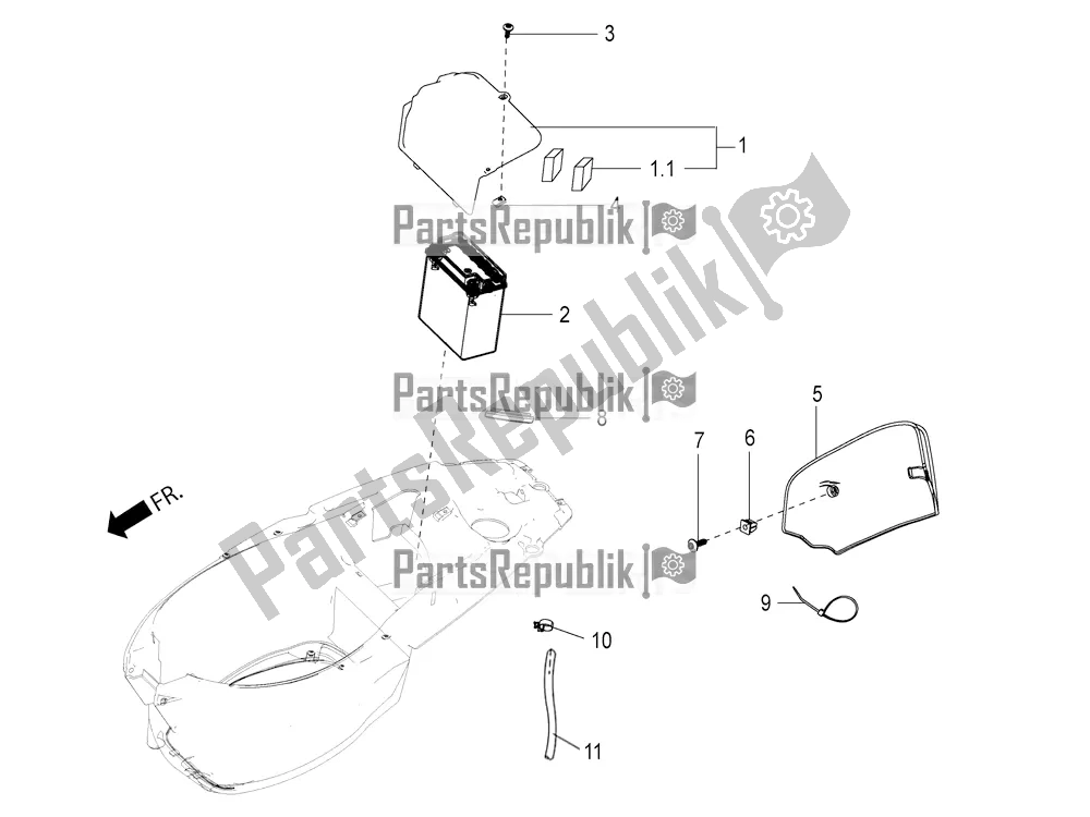 Alle Teile für das Batterie des Aprilia SR Motard 150 4T 2019