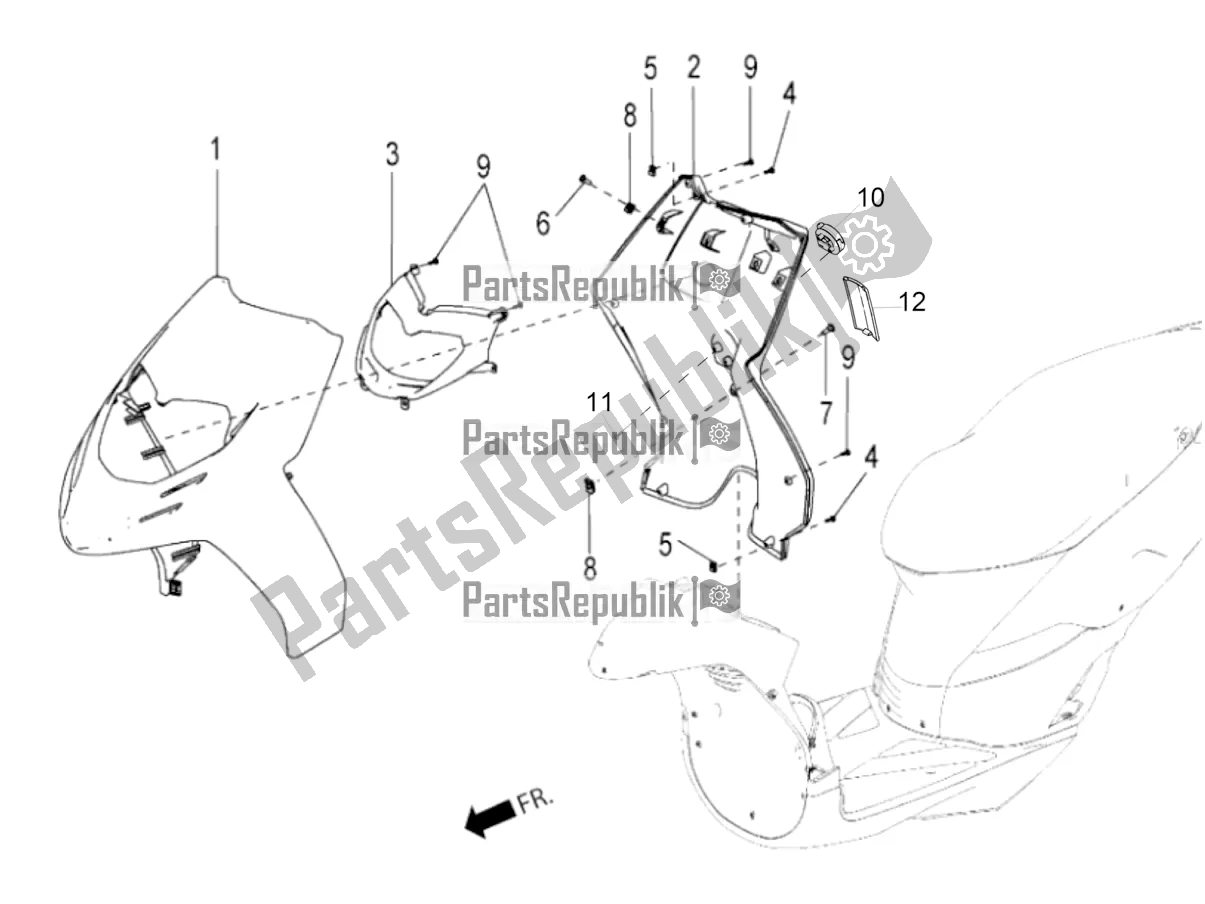 Toutes les pièces pour le Bouclier Avant du Aprilia SR Motard 150 4T 2019