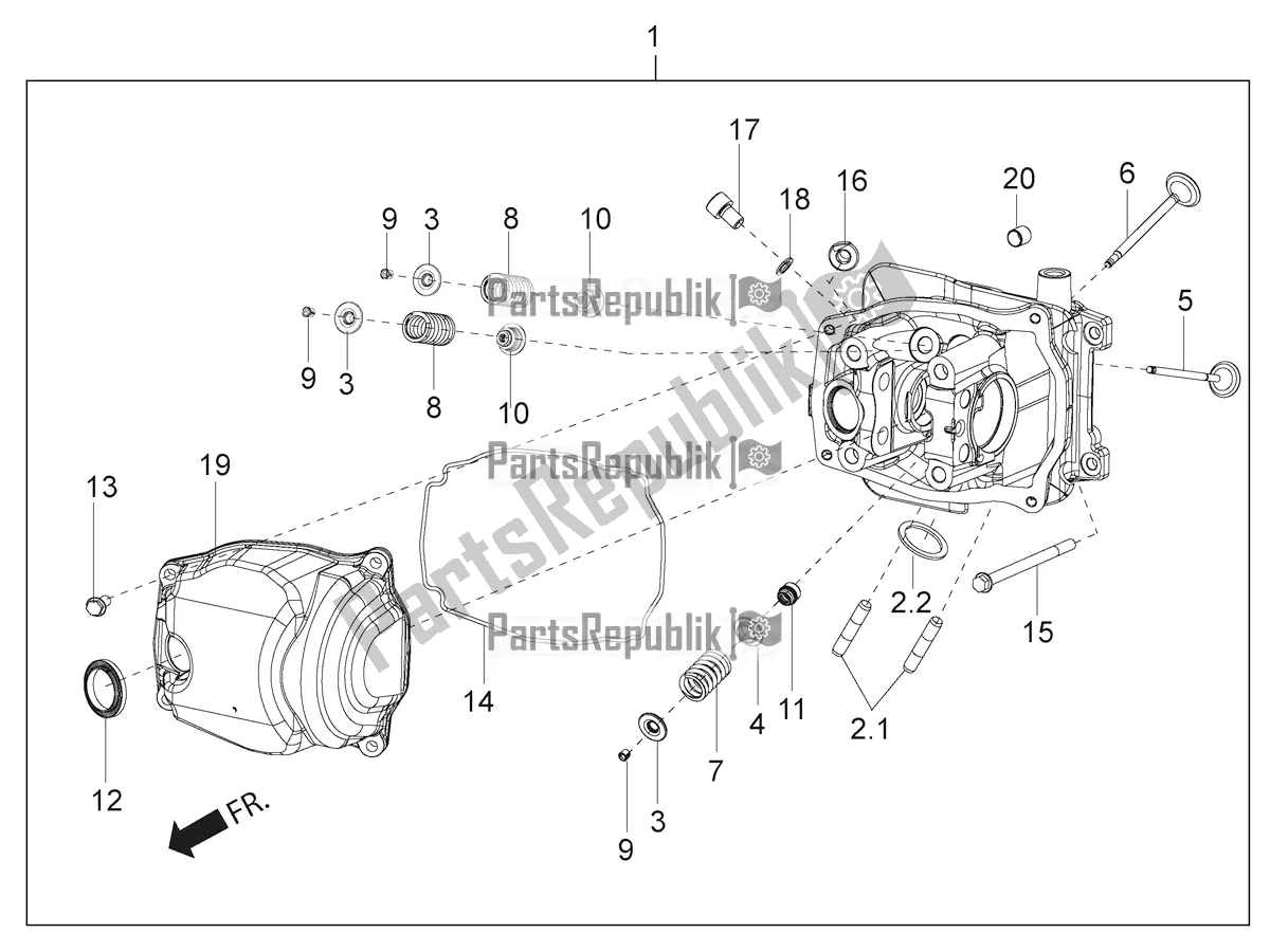 All parts for the Head Unit - Valve of the Aprilia SR Motard 150 4T 2019