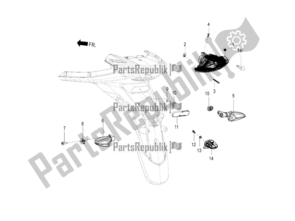 Toutes les pièces pour le Phares Arrière - Clignotants du Aprilia SR Motard 150 4T 2019