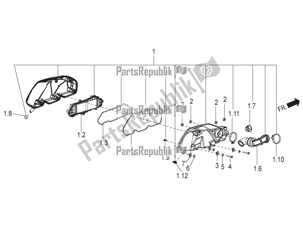 Toutes les pièces pour le Filtre à Air du Aprilia SR Motard 150 ABS Apac 2020