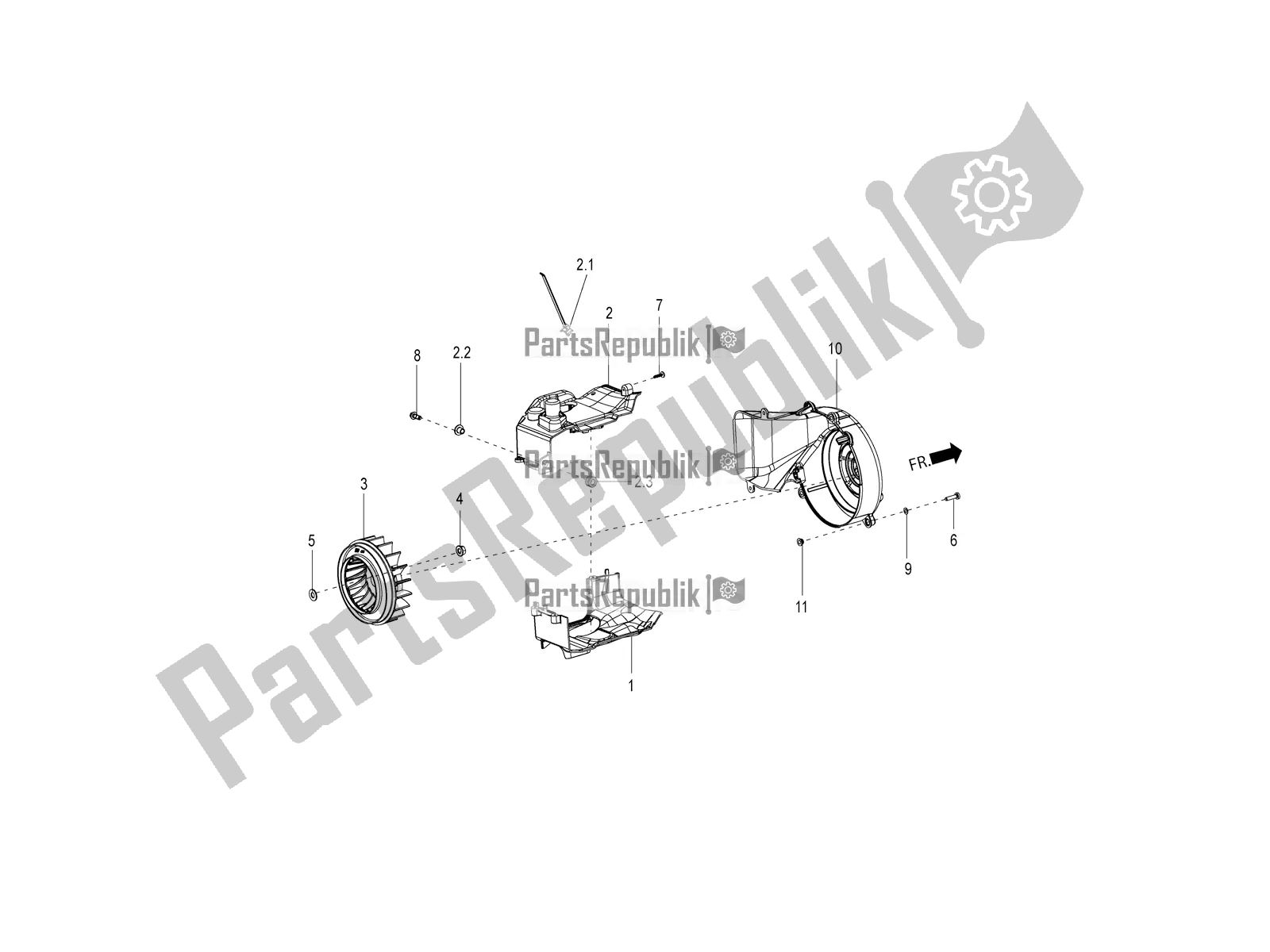 Tutte le parti per il Fan Cover And Shroud del Aprilia SR Motard 150 ABS Apac 2020