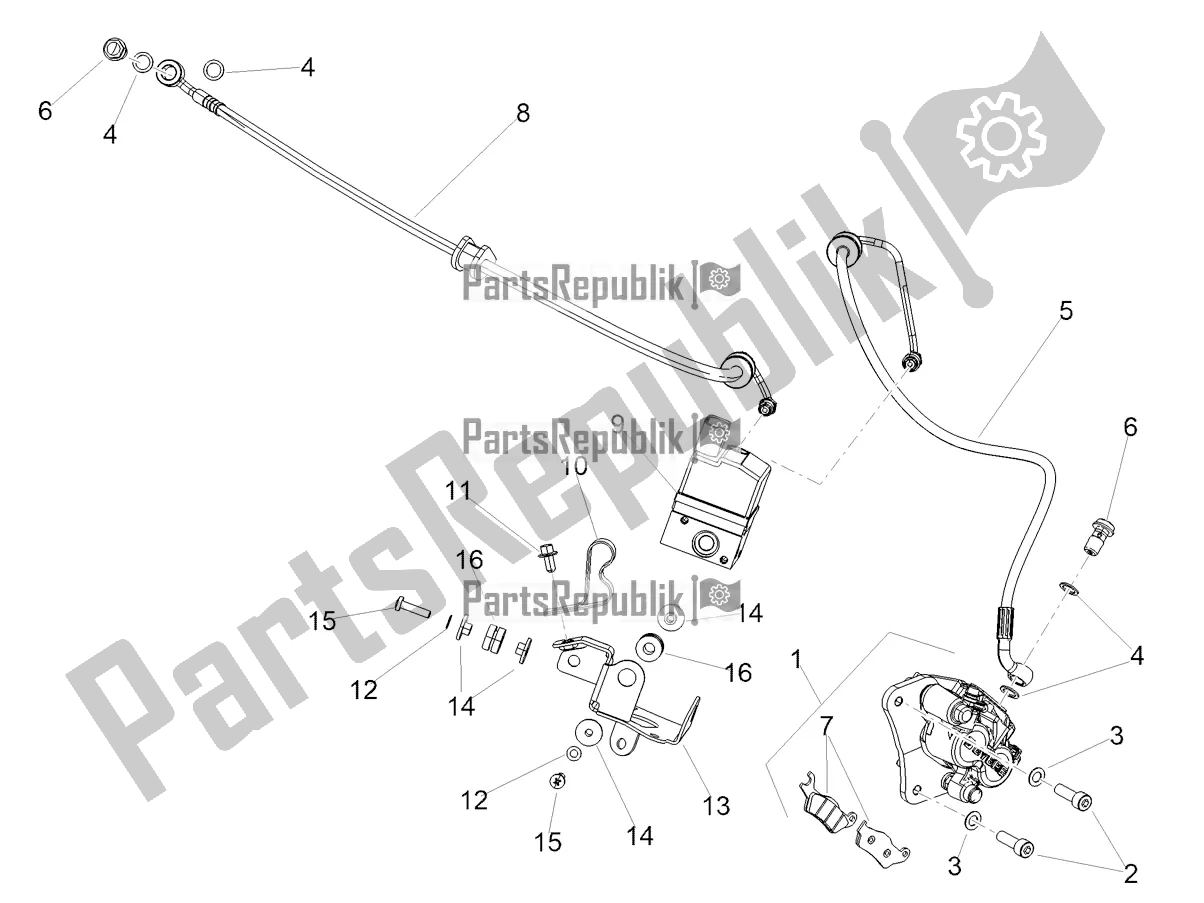 Toutes les pièces pour le Tuyauterie De Frein Avant-étrier De Frein Avant du Aprilia SR Motard 150 ABS Apac 2020