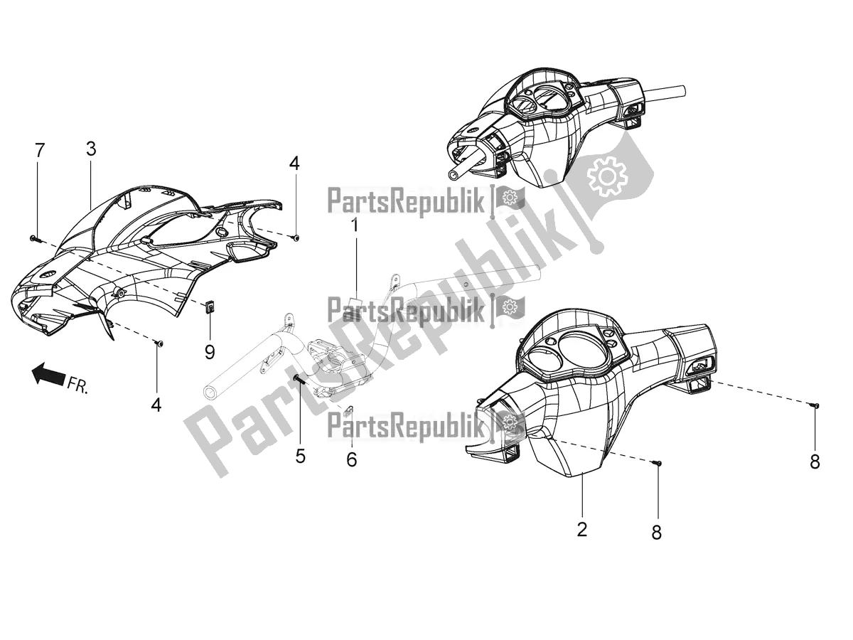 Toutes les pièces pour le Revêtements De Guidon du Aprilia SR Motard 150 ABS Apac 2020