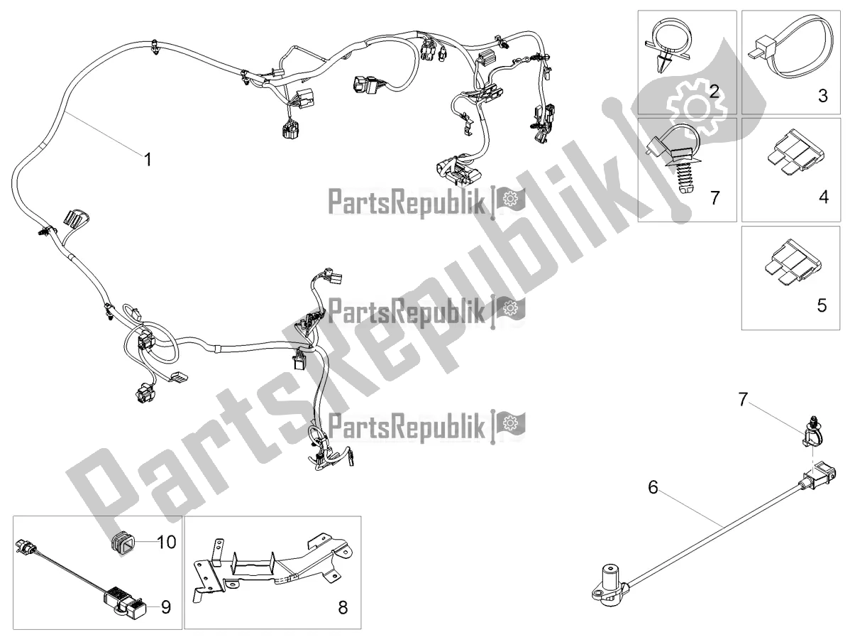 Wszystkie części do G?ówna Wi? Zka Przewodów Aprilia SR Motard 150 ABS Apac 2020