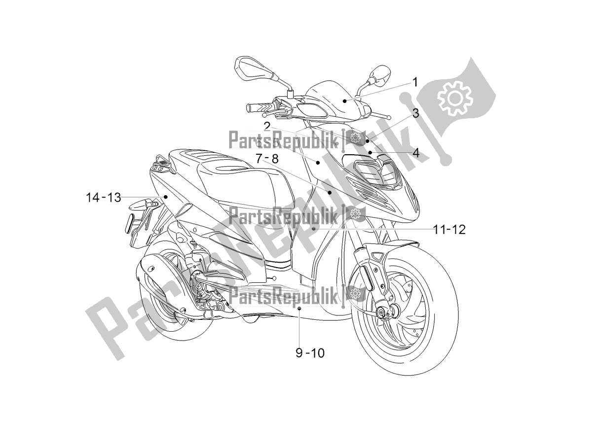 Toutes les pièces pour le Plaques - Emblèmes du Aprilia SR Motard 150 ABS Apac 2020