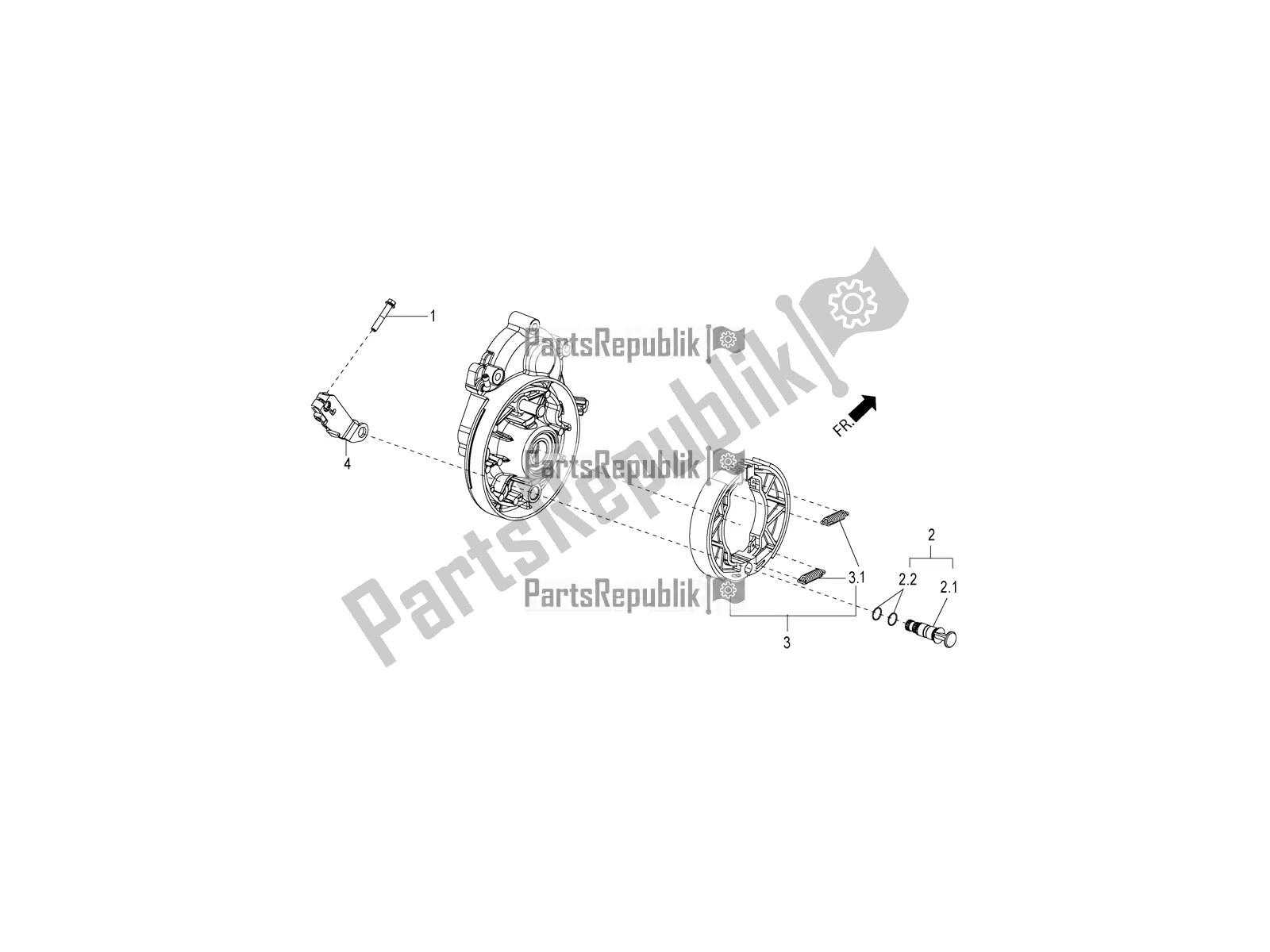 Toutes les pièces pour le Frein Arrière - Mâchoire De Frein du Aprilia SR Motard 150 ABS Apac 2020