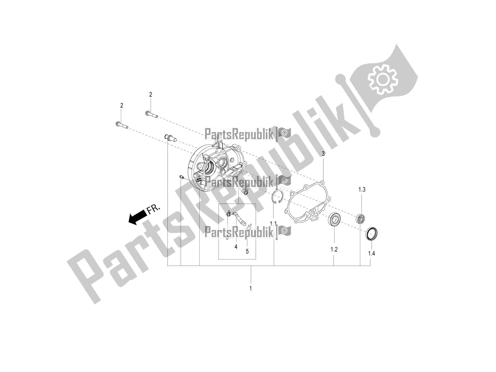 Todas las partes para Cubierta De La Unidad De Reducción de Aprilia SR Motard 150 ABS Apac 2020