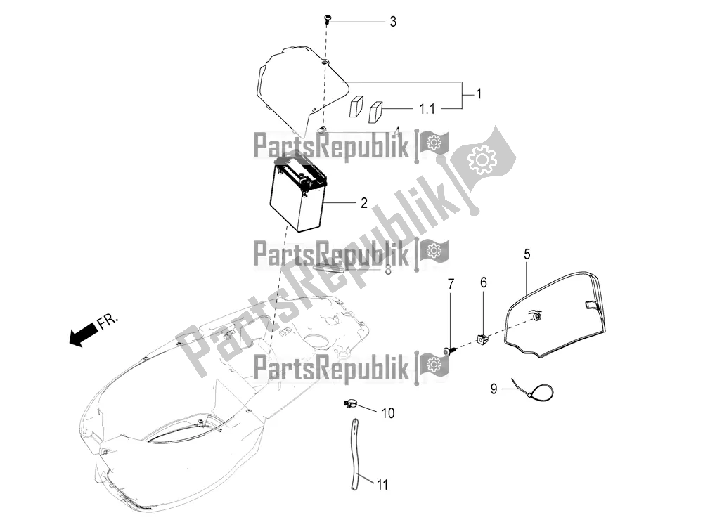 Toutes les pièces pour le Batterie du Aprilia SR Motard 150 ABS Apac 2021