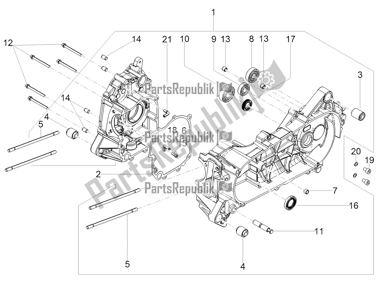 Alle onderdelen voor de Carter van de Aprilia SR Motard 150 ABS Apac 2021