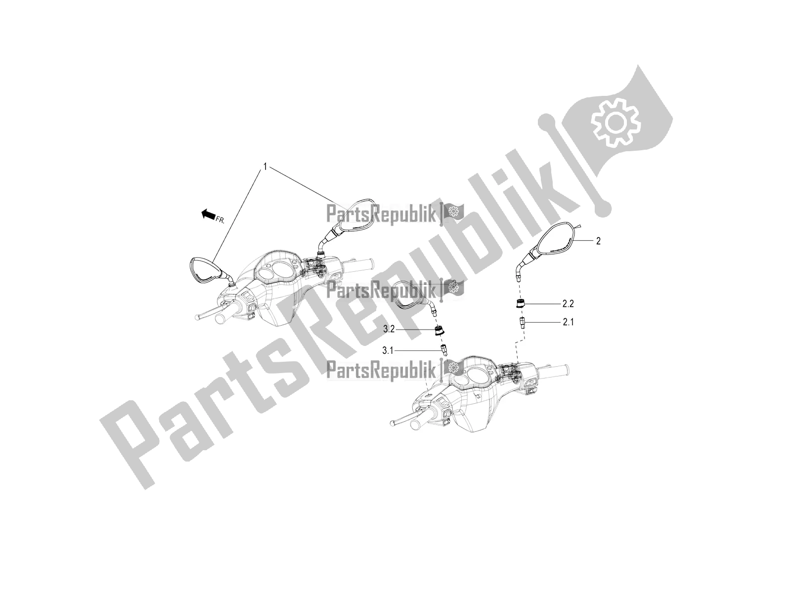 Wszystkie części do Lusterko / A Jazdy Aprilia SR Motard 150 ABS Apac 2021