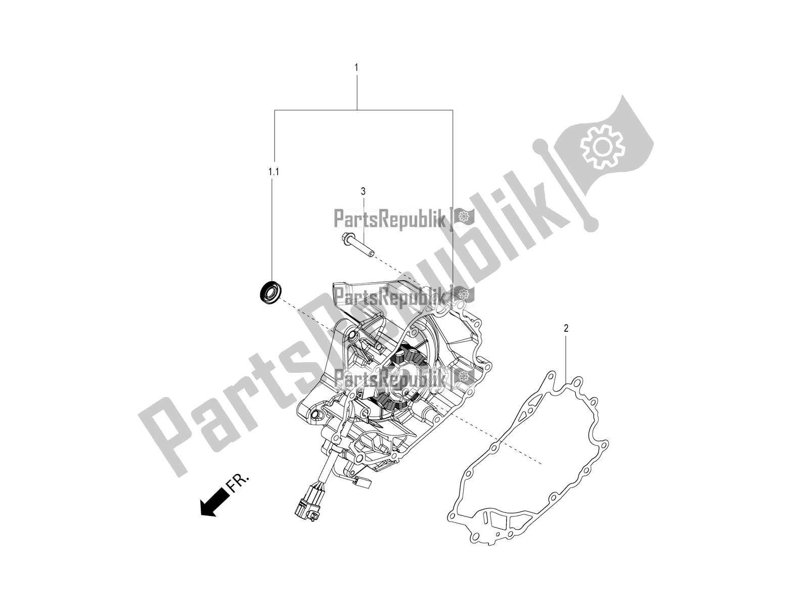 Toutes les pièces pour le Couvercle Magnéto Volant - Filtre à Huile du Aprilia SR Motard 150 ABS Apac 2021