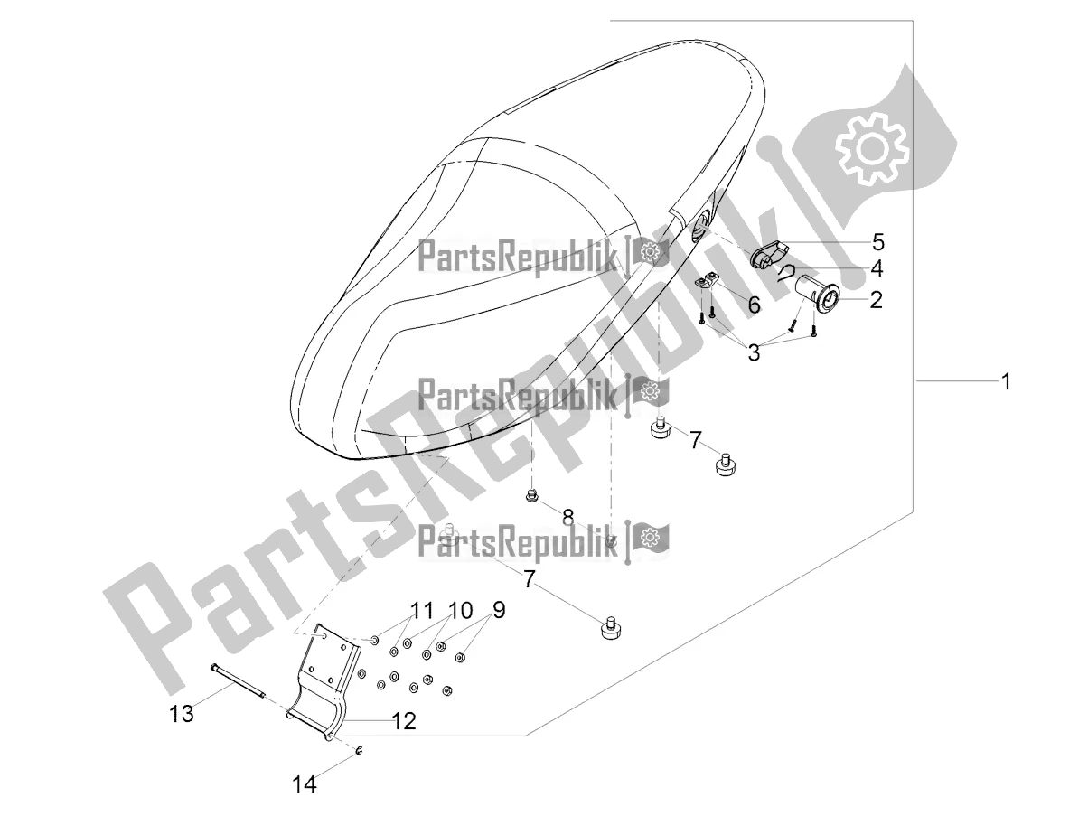 Todas las partes para Ensillar de Aprilia SR Motard 150 ABS Apac 2021