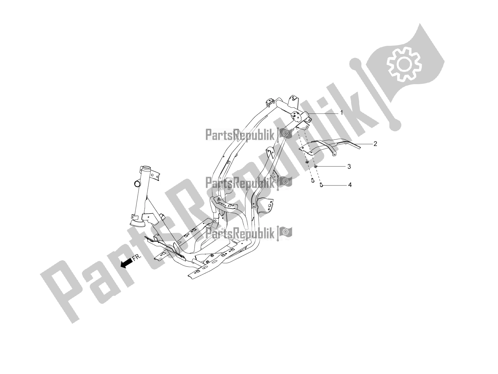 All parts for the Chassis of the Aprilia SR Motard 150 ABS Apac 2022