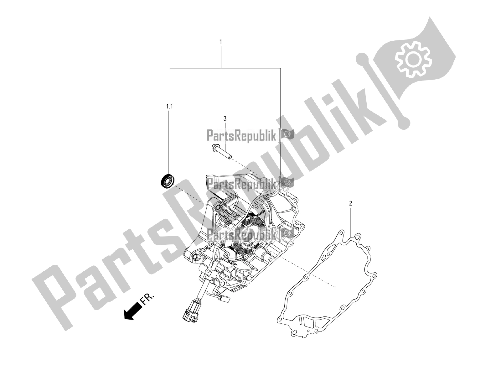 All parts for the Flywheel Magneto Cover - Oil Filter of the Aprilia SR Motard 150 ABS Apac 2022