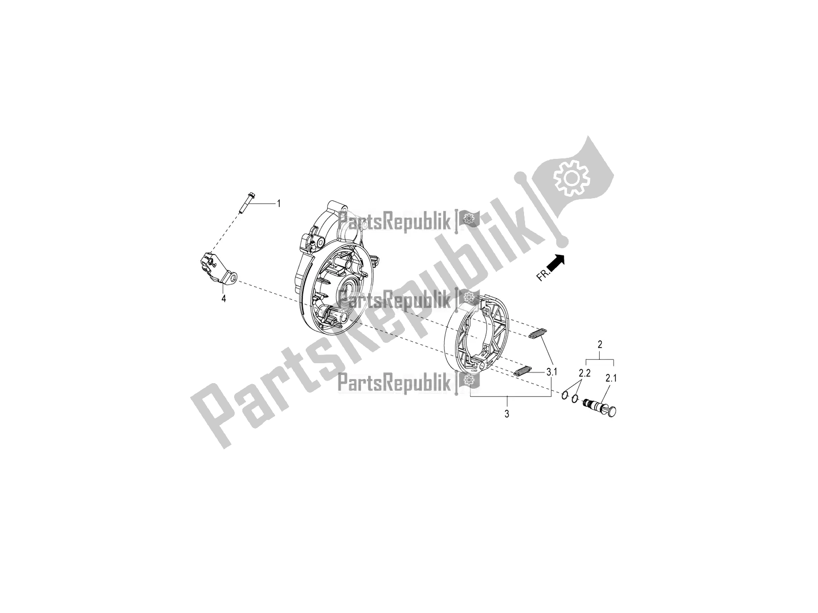 All parts for the Rear Brake - Brake Jaw of the Aprilia SR Motard 150 ABS Apac 2022