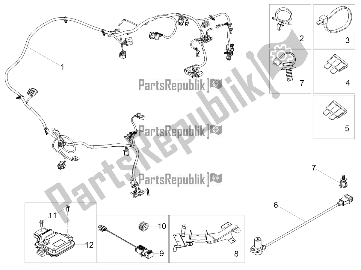 Wszystkie części do G?ówna Wi? Zka Przewodów Aprilia SR Motard 150 ABS Racer Carb. Latam 2019