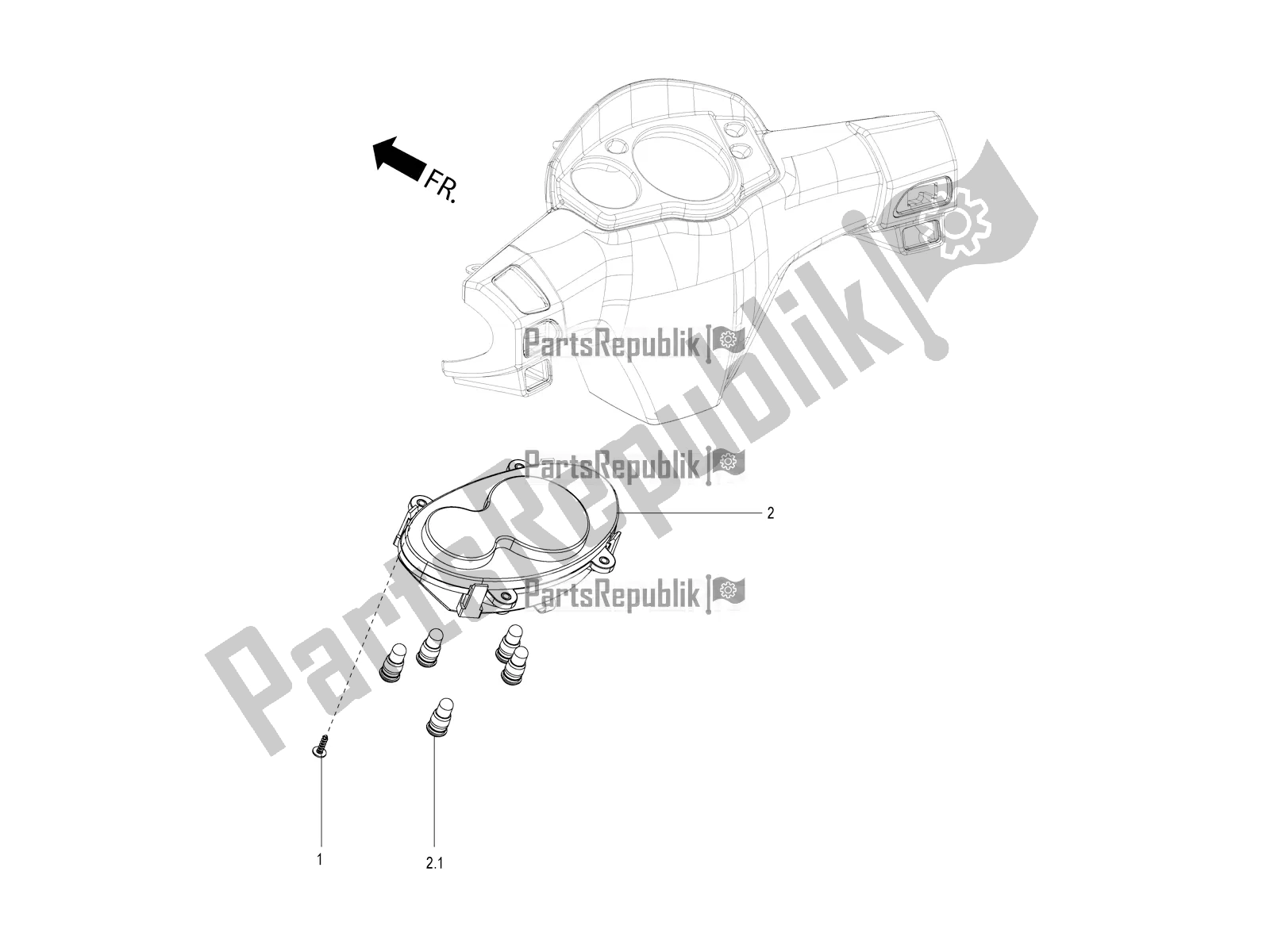 Todas las partes para Velocímetro de Aprilia SR Motard 150 ABS Racer Carb. Latam 2019