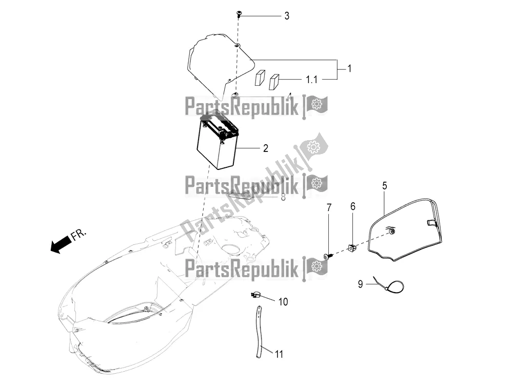 Toutes les pièces pour le Batterie du Aprilia SR Motard 150 HE Carb. 2020