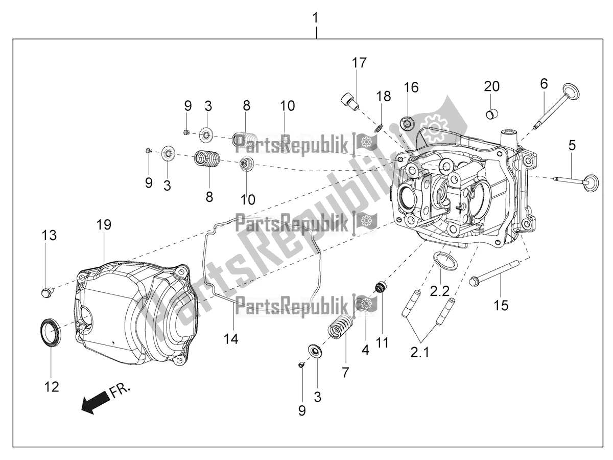 Toutes les pièces pour le Unité De Tête - Valve du Aprilia SR Motard 150 HE Carb. 2020